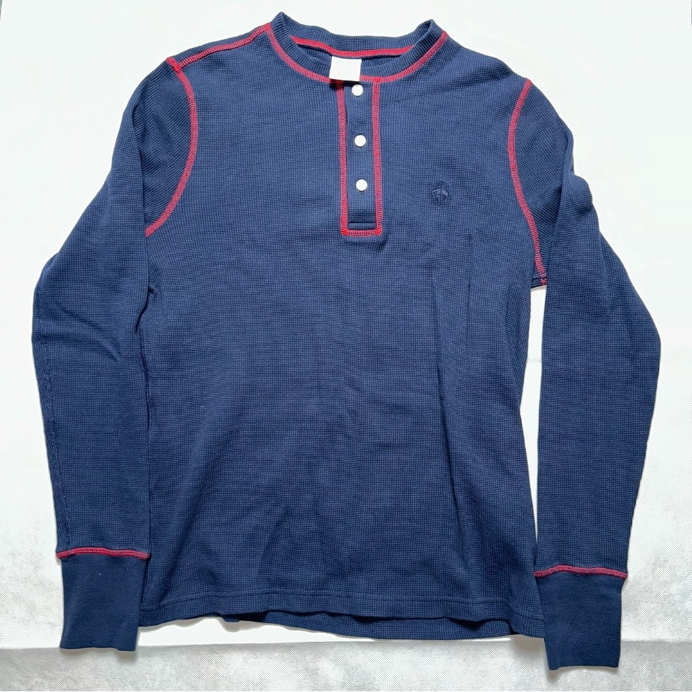 Brooks Brothers navy and red Henley size small